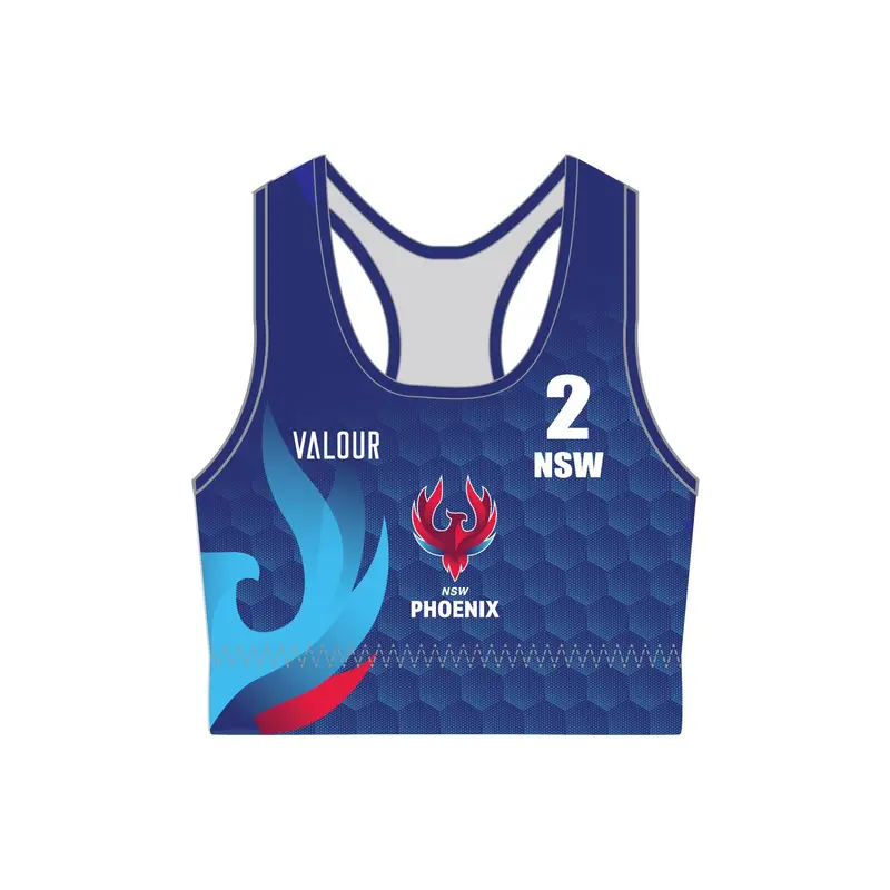 NSW Volleyball Phoenix Beach Crop Top – Navy Blue