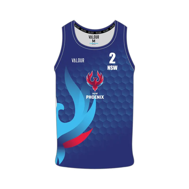 NSW Volleyball Phoenix Beach Singlet – Navy Blue