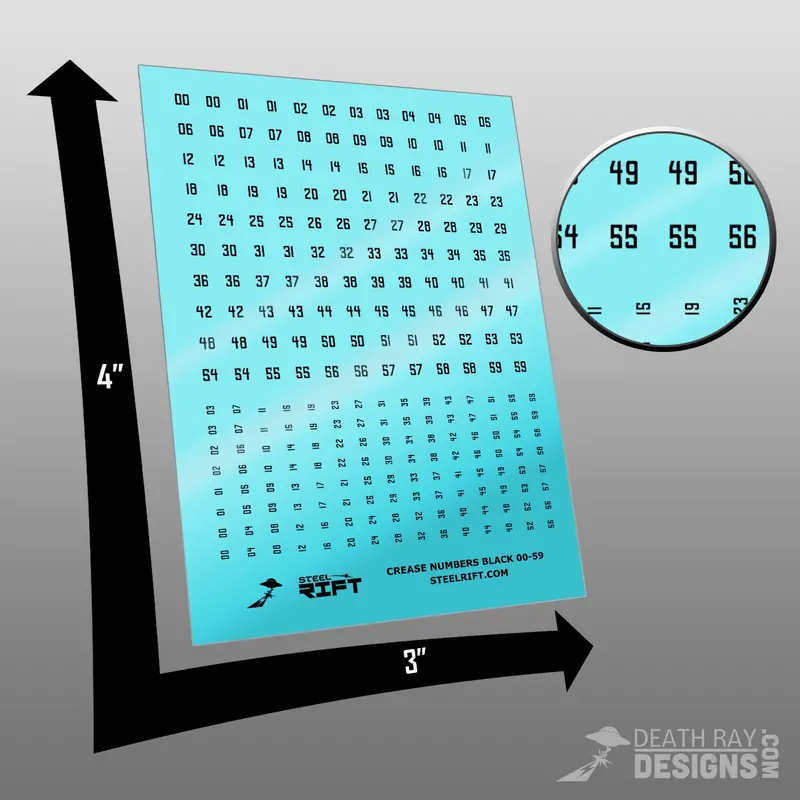 Number Decals- Crease Black 59 1