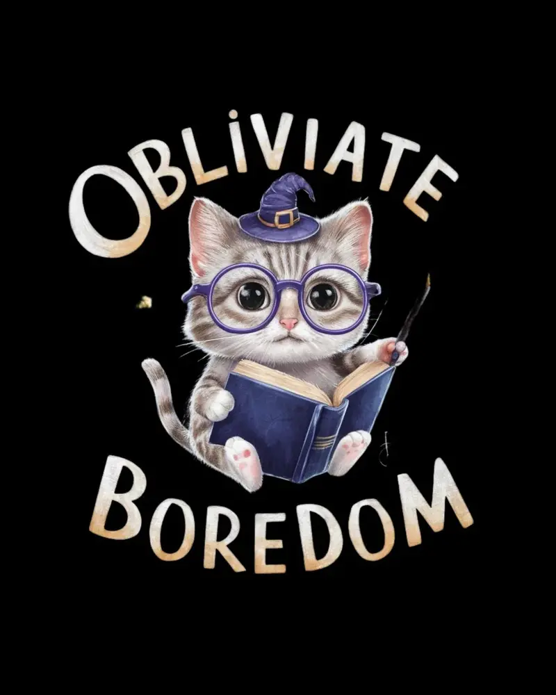 Oblivate Boredom Booklover Cotton T-Shirt 2