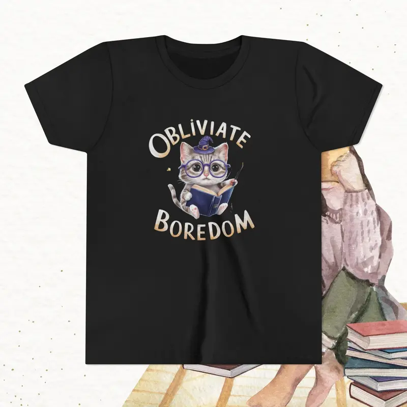 Obliviate Boredom Youth Heavy Cotton T-Shirt 1
