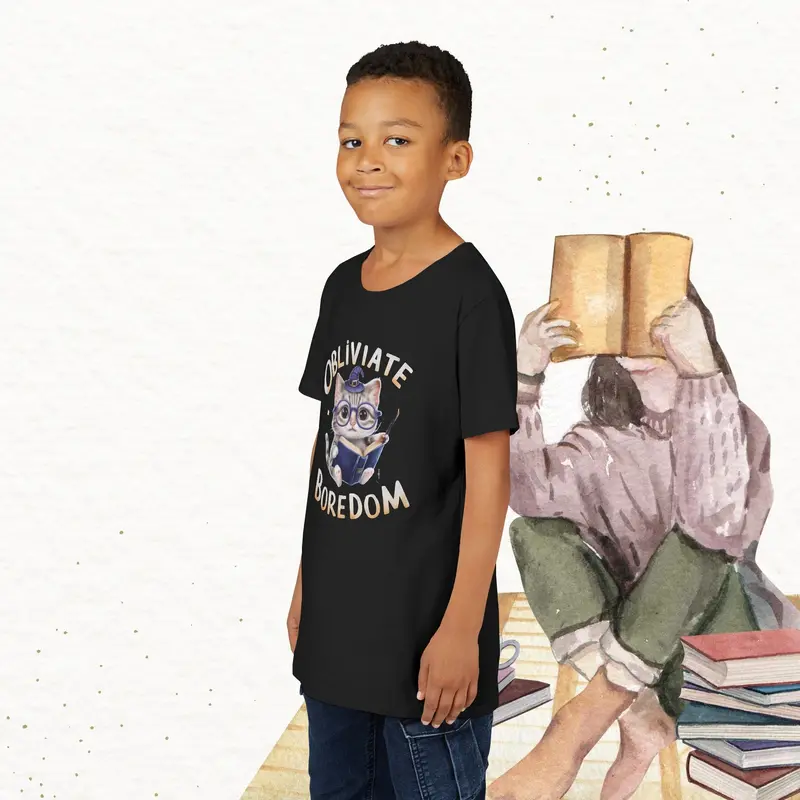 Obliviate Boredom Youth Heavy Cotton T-Shirt 13