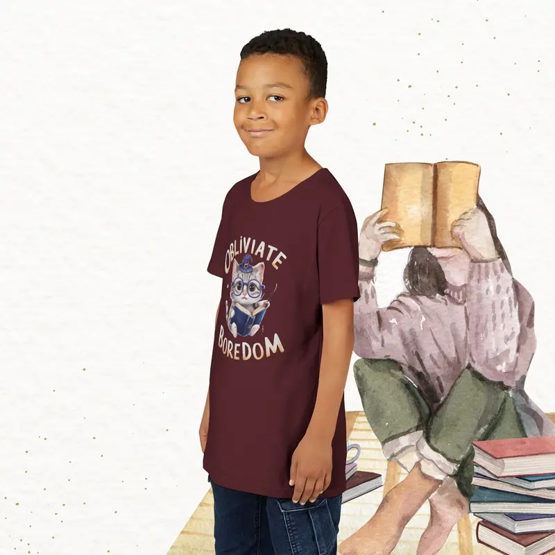 Obliviate Boredom Youth Heavy Cotton T-Shirt 15