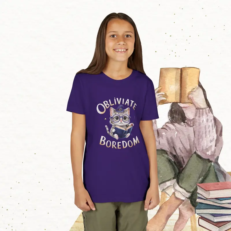 Obliviate Boredom Youth Heavy Cotton T-Shirt 18