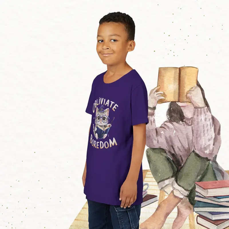 Obliviate Boredom Youth Heavy Cotton T-Shirt 19