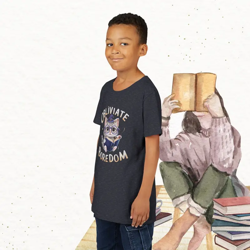 Obliviate Boredom Youth Heavy Cotton T-Shirt 25