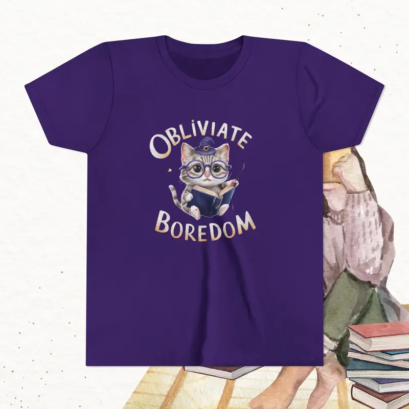Obliviate Boredom Youth Heavy Cotton T-Shirt 6