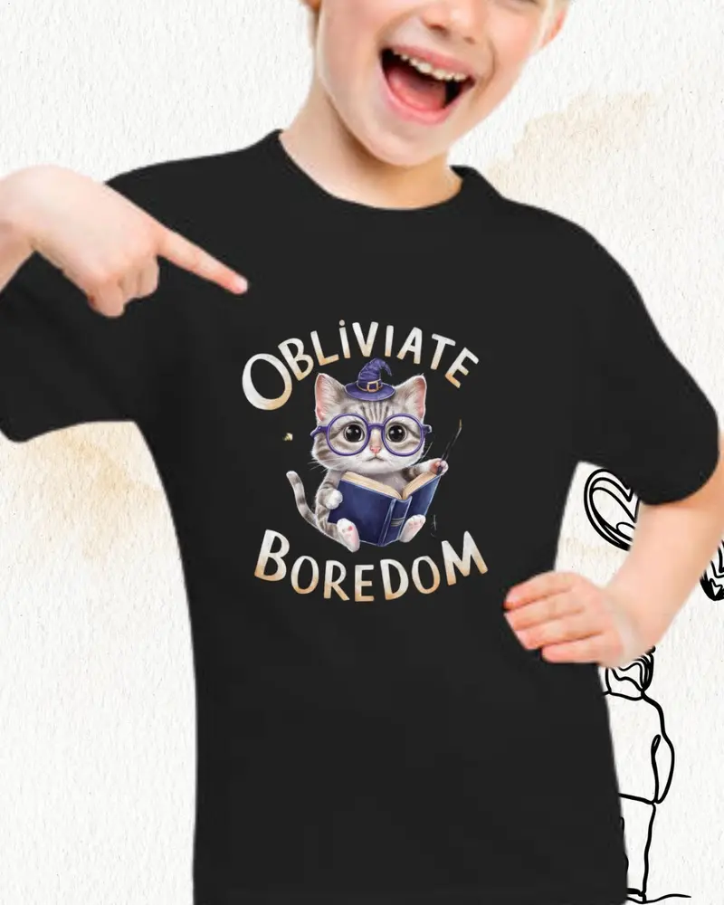Obliviate Boredom Youth Heavy Cotton T-Shirt 8