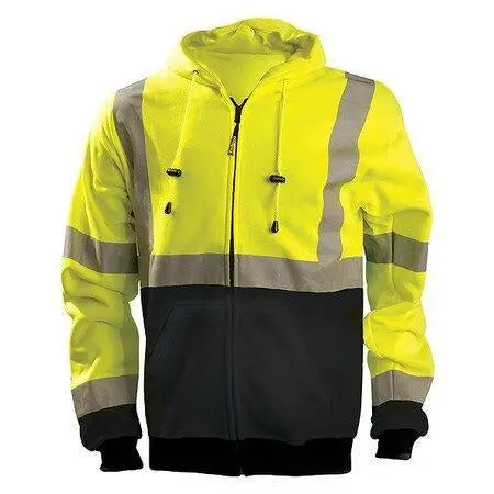 Occunomix Black Bottom X Back Hoodie W/Zipper Lime 1