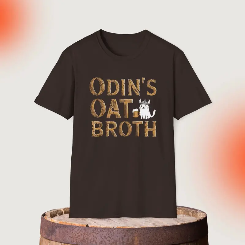 Odin Oat Broth Cotton Crew Neck Men Tshirt 5