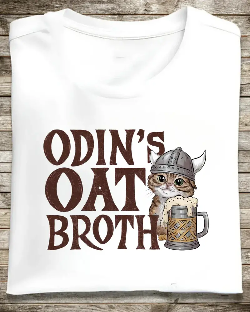 Odin Oat Broth Cotton T-Shirt 1