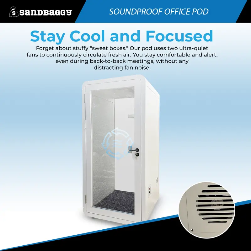 Office Phone Booth | 30Db Soundproof Privacy Pod For Work 7