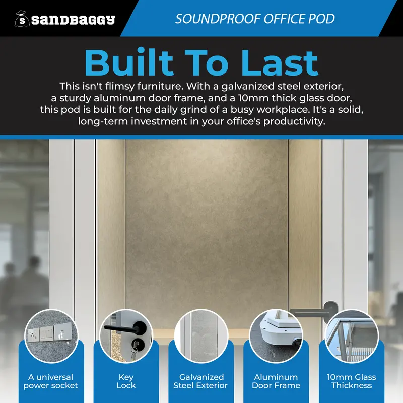 Office Phone Booth | 30Db Soundproof Privacy Pod For Work 8