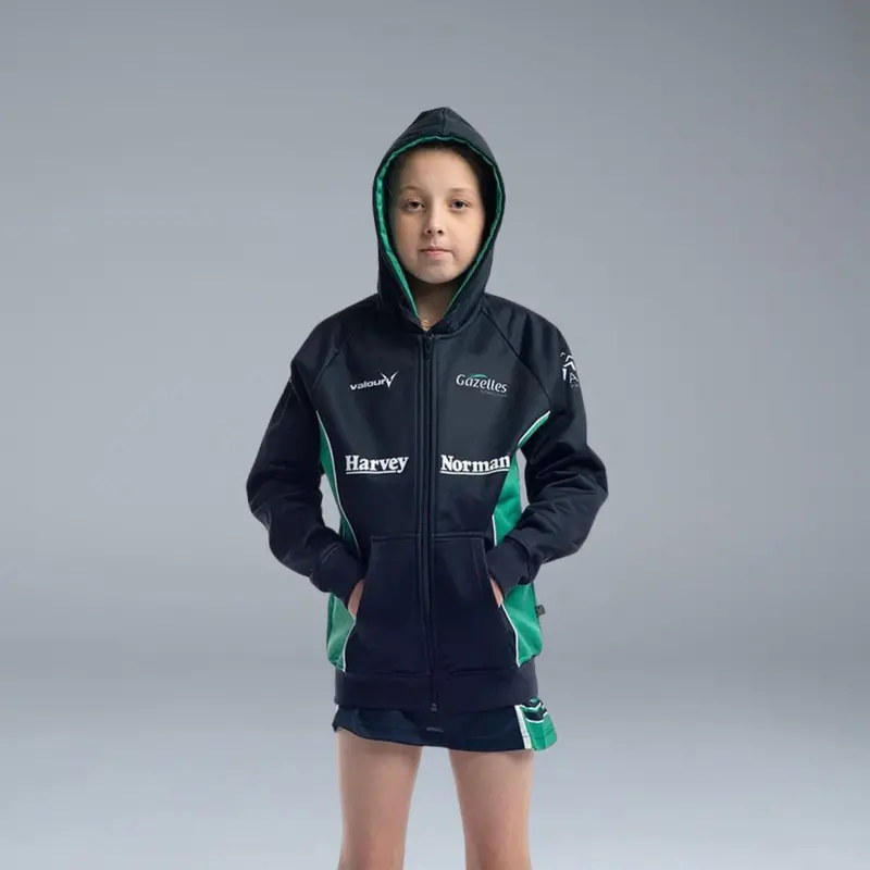 Old Gazelles Netball Club Zip Front Hoodie 4