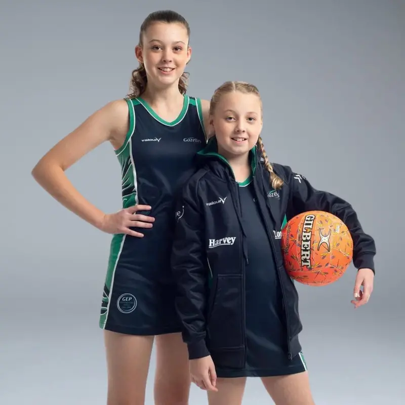 Old Gazelles Netball Club Zip Front Hoodie 7