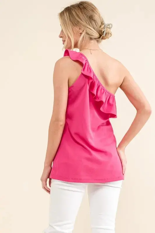 One Shoulder Sleeveless Tank Top 3