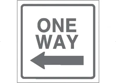 One Way Left/ White 1