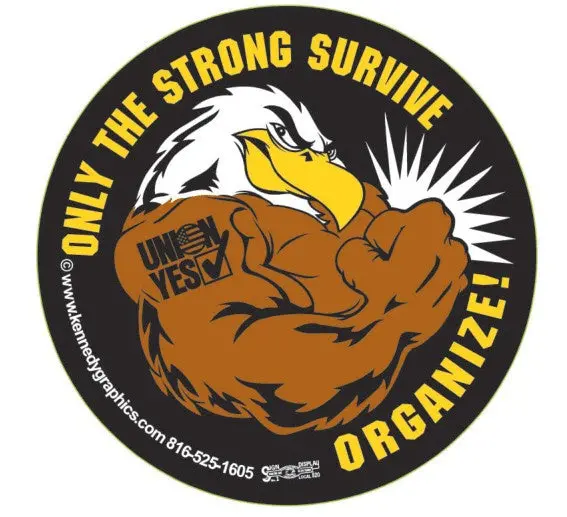 Only The Strong Survive  Eagle Hard Hat Sticker #S67 1
