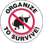 Organize To Survive No Bs Hard Hat Sticker #S59 1