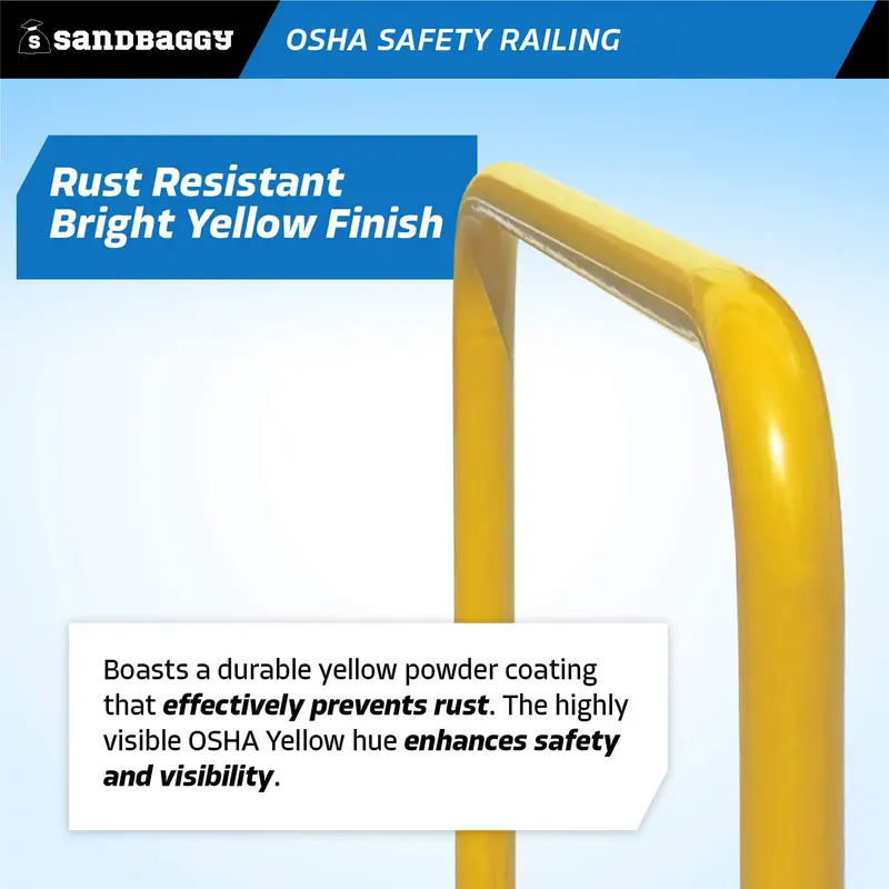 Osha Industrial Safety Railing (36" L X 42" H) - Yellow Guardrail 5