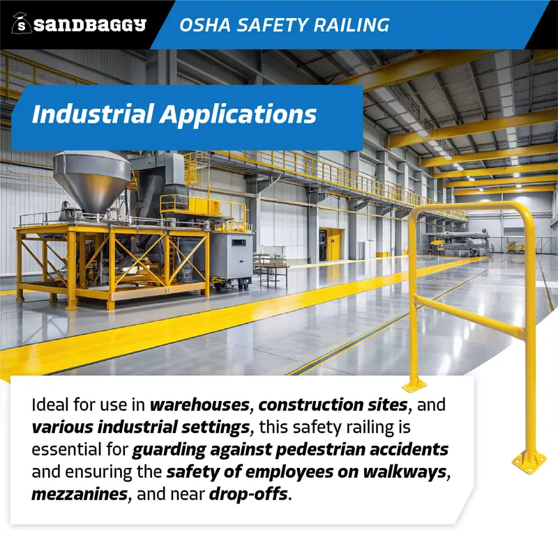 Osha Industrial Safety Railing (36" L X 42" H) - Yellow Guardrail 7