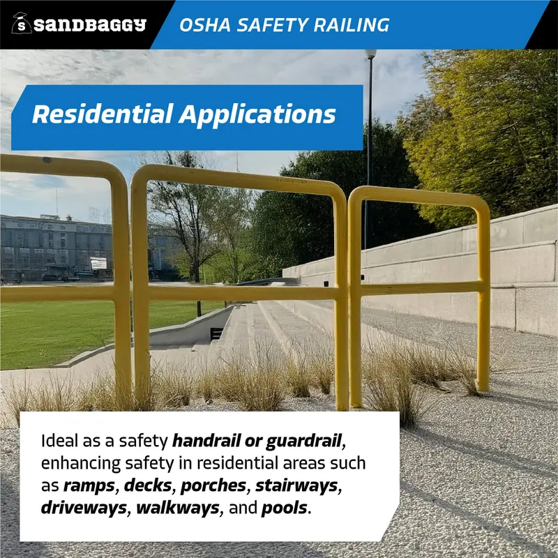 Osha Industrial Safety Railing (36" L X 42" H) - Yellow Guardrail 8