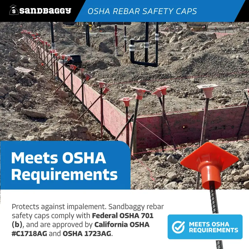 Osha Rebar Safety Caps (Impalement Protection) | Rebar #3 - #8 | T-Post Caps (Made In The Usa) 4