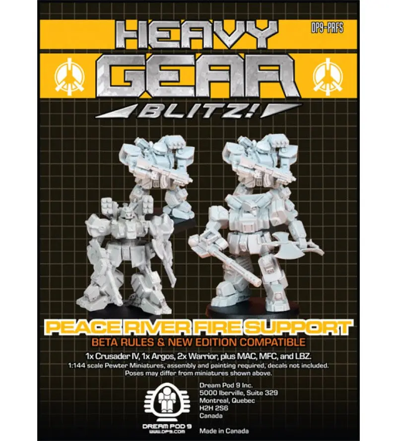Peace River Fire Support Squad (4 Minis: 1X Crusader Iv, 1X Argos, 2X Warrior) 1