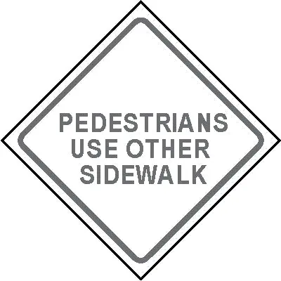 Pedestrians Use Other Sidewalk 1