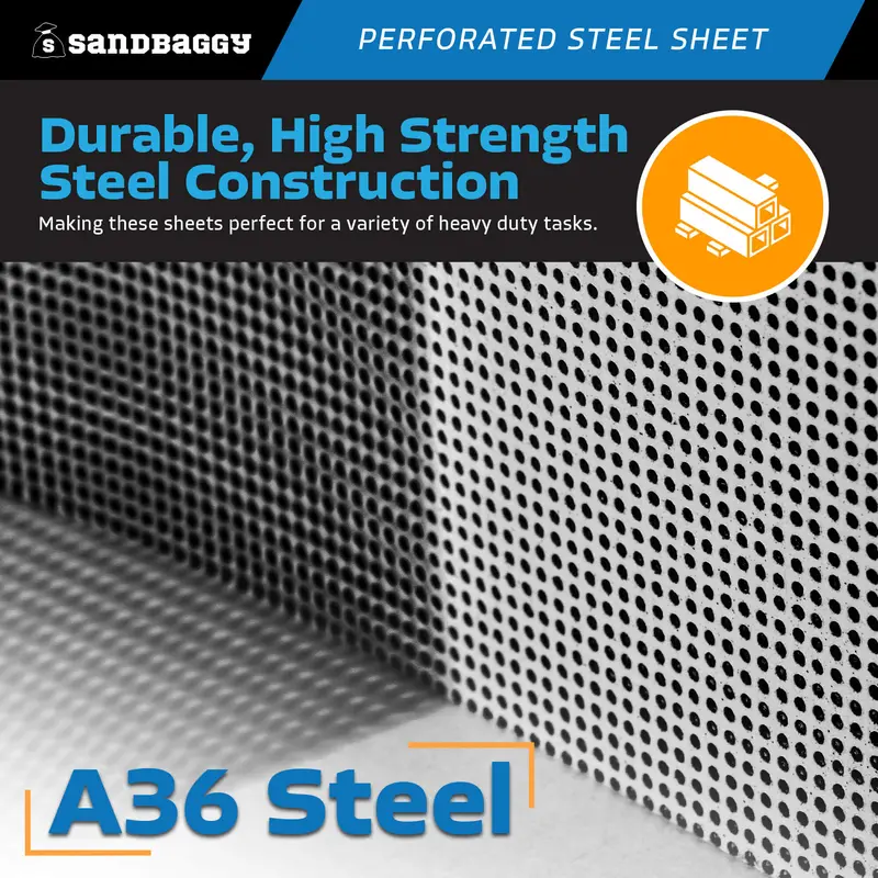 Perforated Steel Sheet 24" X 48" - Perforated Metal Sheet - 20 Gauge 7