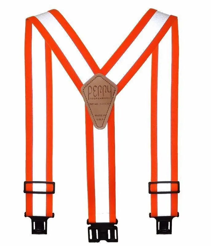 Perry 2" Reflective Hi-Viz Orange Work Suspenders 1