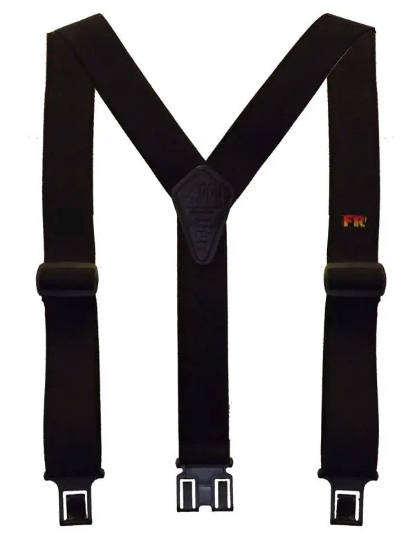 Perry Certified Flame Retardant Suspenders-Black 1