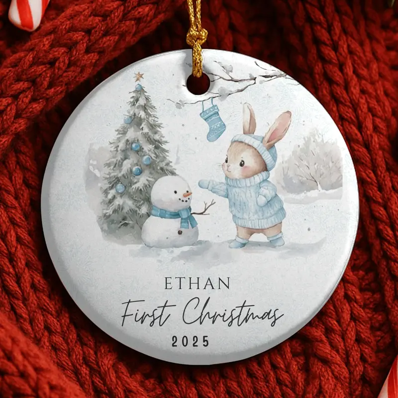 Personalized Baby’S First Christmas Ornament, Custom Newborn Keepsake Gift, Baby Girl Or Boy Gift, Baby Girl Ornament 1