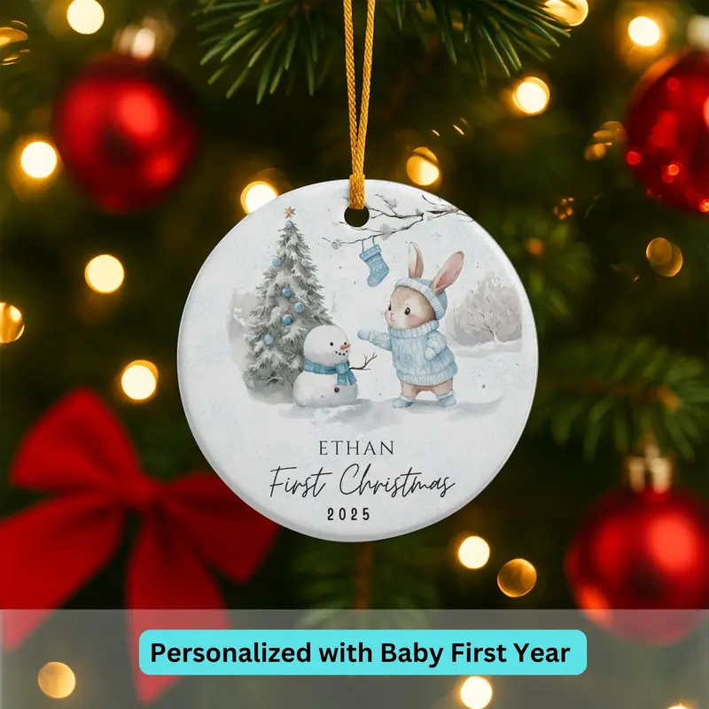 Personalized Baby’S First Christmas Ornament, Custom Newborn Keepsake Gift, Baby Girl Or Boy Gift, Baby Girl Ornament 6
