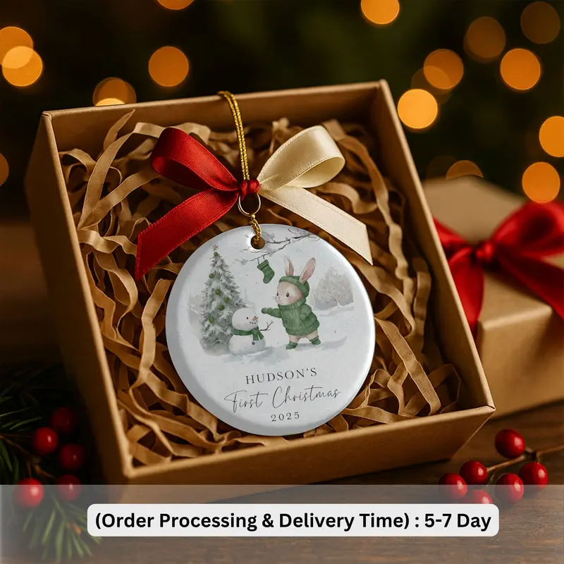 Personalized Baby’S First Christmas Ornament, Custom Newborn Keepsake Gift, Baby Girl Or Boy Gift, Baby Girl Ornament 8