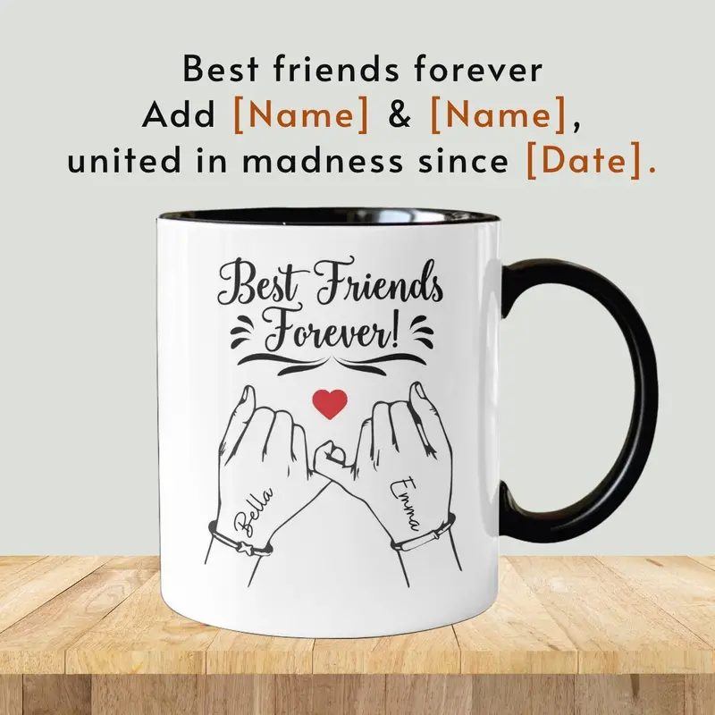Personalized Best Friend Mug, Best Friend Gift, Christmas Gift For Best Friend, Best Friend Coffee Mug, Friendship Gifts 2