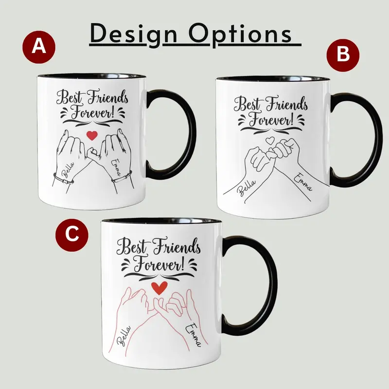 Personalized Best Friend Mug, Best Friend Gift, Christmas Gift For Best Friend, Best Friend Coffee Mug, Friendship Gifts 3