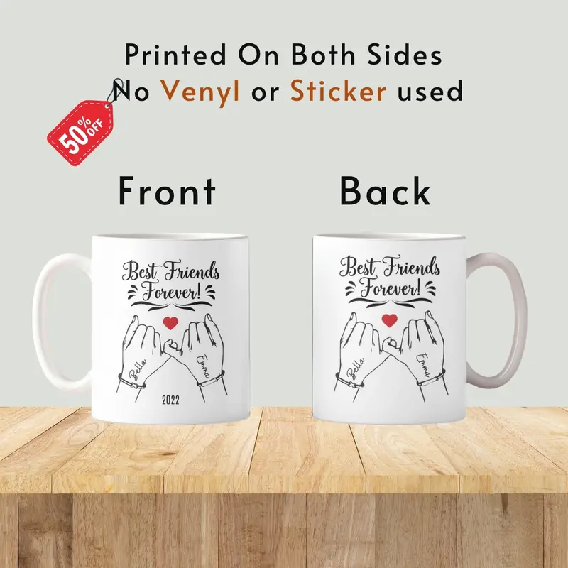 Personalized Best Friend Mug, Best Friend Gift, Christmas Gift For Best Friend, Best Friend Coffee Mug, Friendship Gifts 6