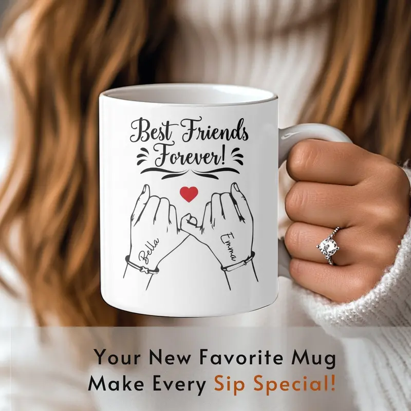 Personalized Best Friend Mug, Best Friend Gift, Christmas Gift For Best Friend, Best Friend Coffee Mug, Friendship Gifts 9