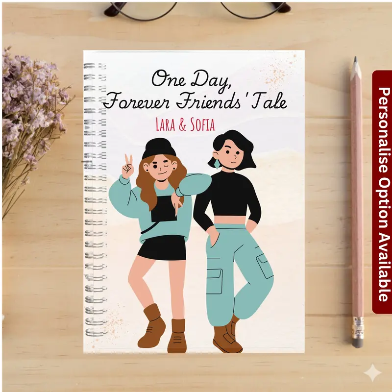 Personalized Bestie Spiral Notebook, Custom Best Friend Gift, Bff Birthday Present, Friendship Notebook, Gift For Bestie 1