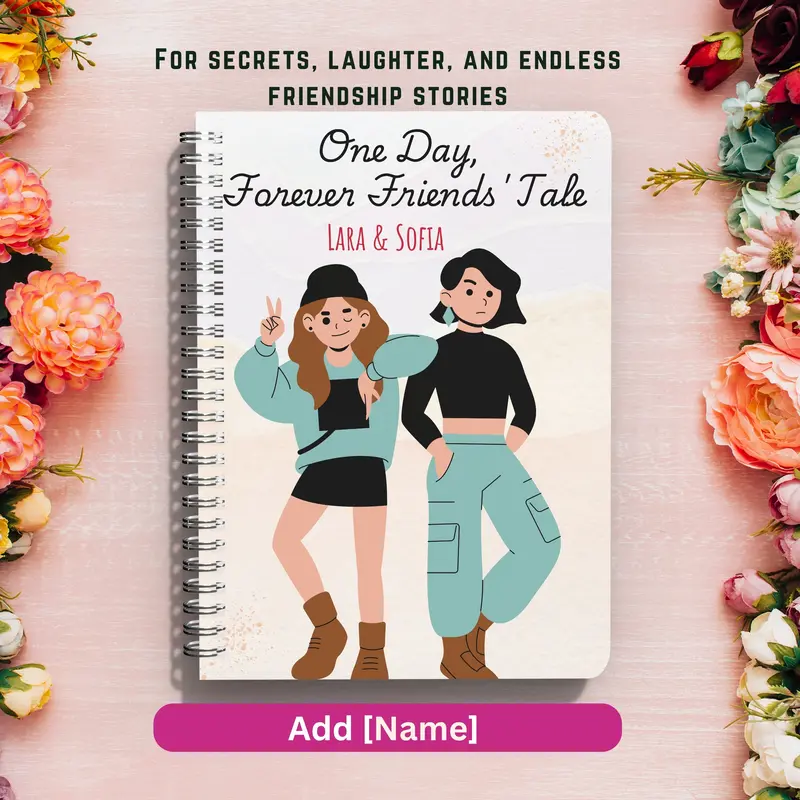 Personalized Bestie Spiral Notebook, Custom Best Friend Gift, Bff Birthday Present, Friendship Notebook, Gift For Bestie 2