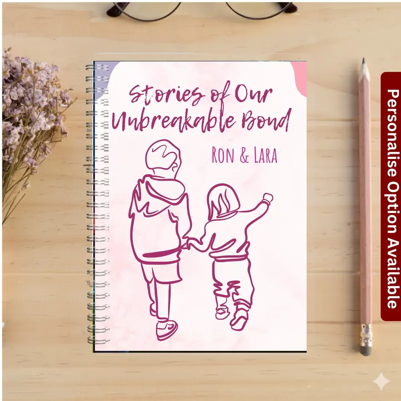 Personalized Brother Spiral Notebook Journal With Pocket | Unique Brother Gift | Custom Family Gift | Custom Boyfriend Gift Gift 1
