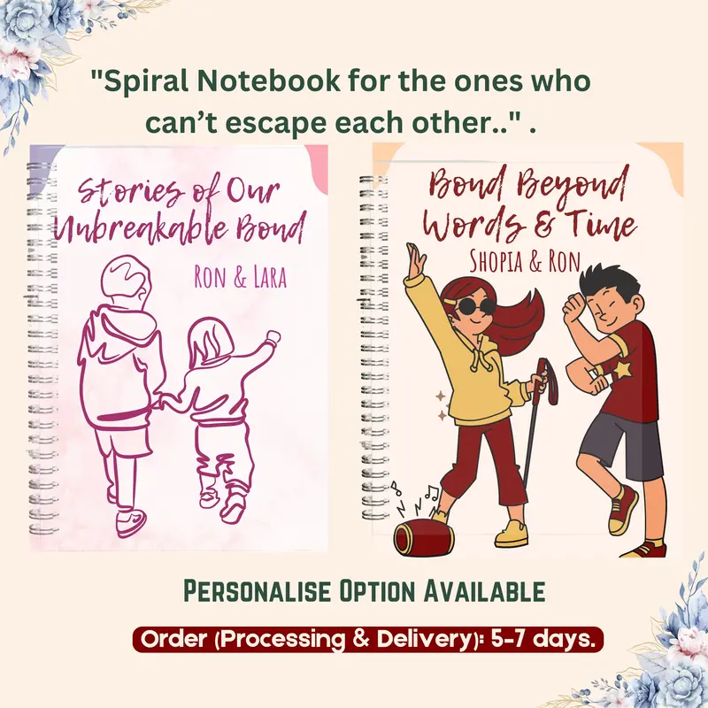 Personalized Brother Spiral Notebook Journal With Pocket | Unique Brother Gift | Custom Family Gift | Custom Boyfriend Gift Gift 5