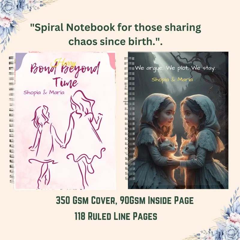 Personalized Brother Spiral Notebook Journal With Pocket | Unique Brother Gift | Custom Family Gift | Custom Boyfriend Gift Gift 6