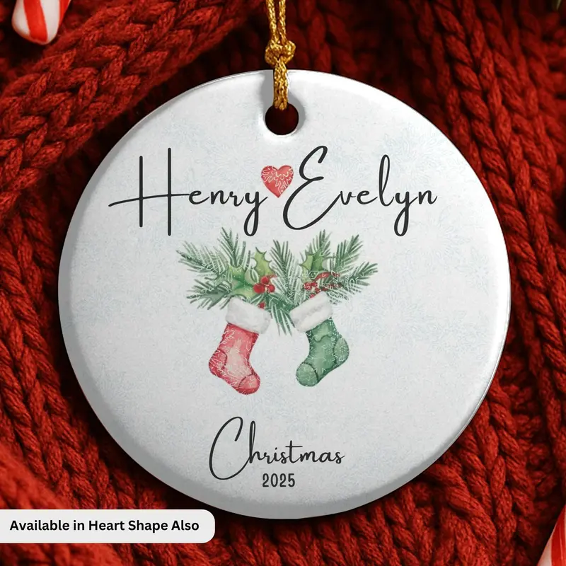 Personalized Couple Christmas Ornament 2025, Together Ornament , Couple Ornament, New Couple Keepsake, Christmas Gift For Couple 1