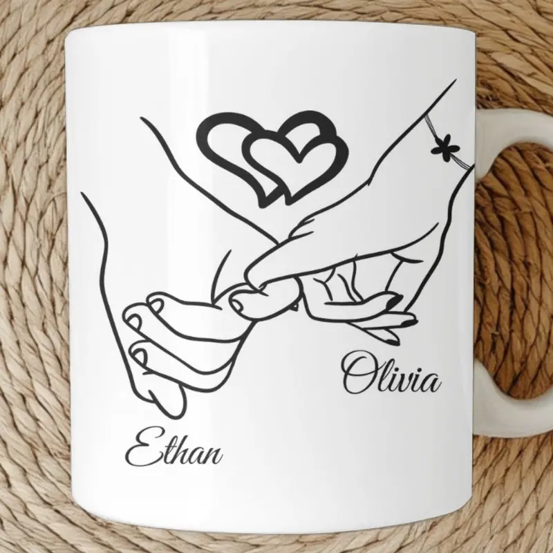 Personalized Couple Mugs Anniversary Gift, Anniversary Mr And Mrs Mugs, Personalized Photo Mug For Couple ,Engagement Gifts For Couple. 1