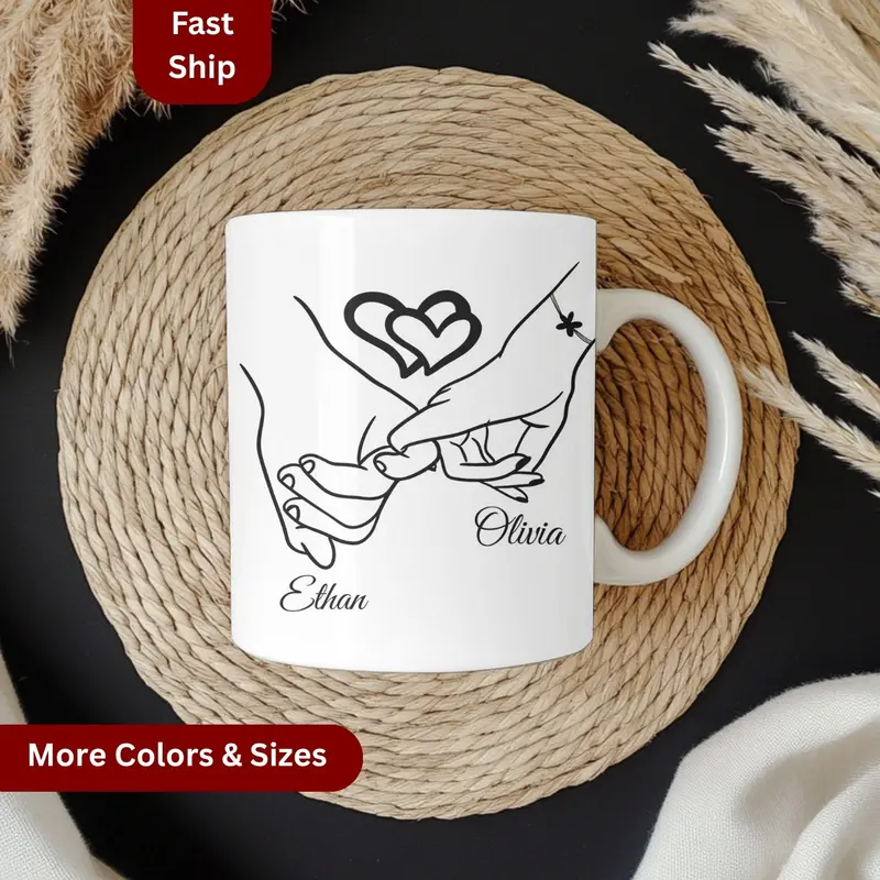 Personalized Couple Mugs Anniversary Gift, Anniversary Mr And Mrs Mugs, Personalized Photo Mug For Couple ,Engagement Gifts For Couple. 2