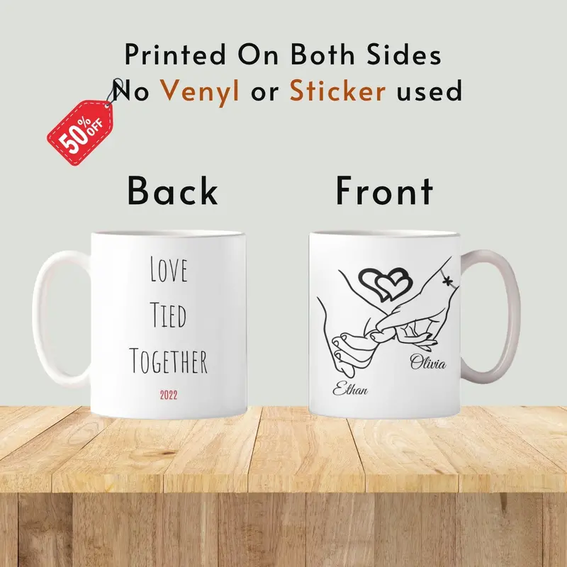 Personalized Couple Mugs Anniversary Gift, Anniversary Mr And Mrs Mugs, Personalized Photo Mug For Couple ,Engagement Gifts For Couple. 5