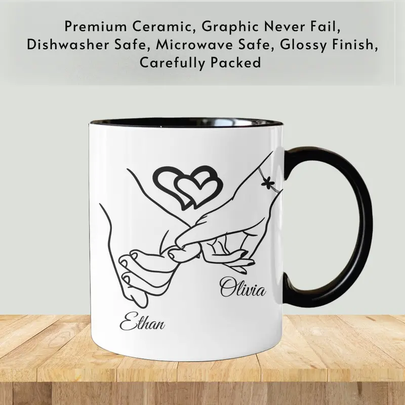 Personalized Couple Mugs Anniversary Gift, Anniversary Mr And Mrs Mugs, Personalized Photo Mug For Couple ,Engagement Gifts For Couple. 8