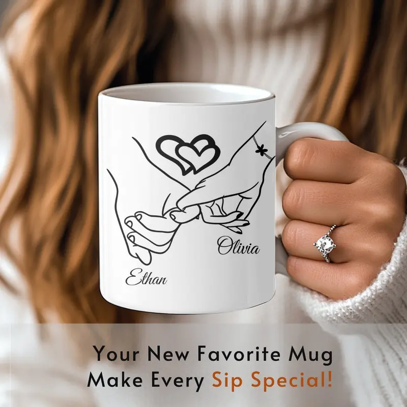Personalized Couple Mugs Anniversary Gift, Anniversary Mr And Mrs Mugs, Personalized Photo Mug For Couple ,Engagement Gifts For Couple. 9